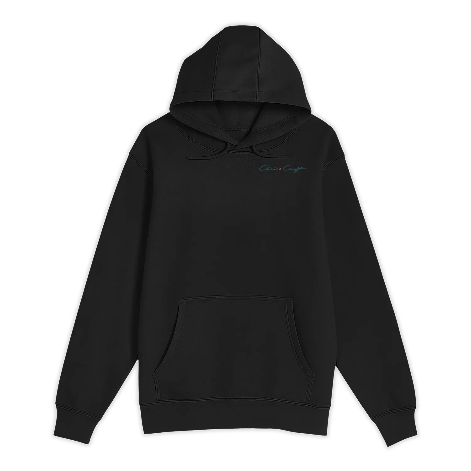Chris Craft Old Glory hoodie herre sort fleece