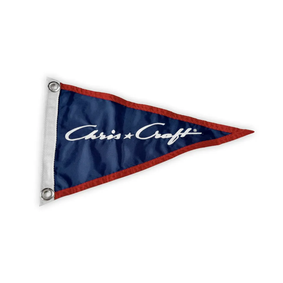 Chris Craft Grommet Pennant flag 16x10 nylon blå