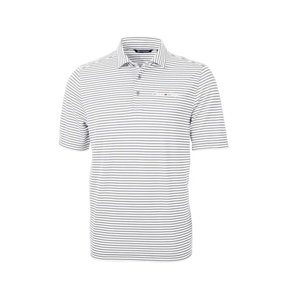 Chris Craft Pique Stripe polo herre recycled UPF25