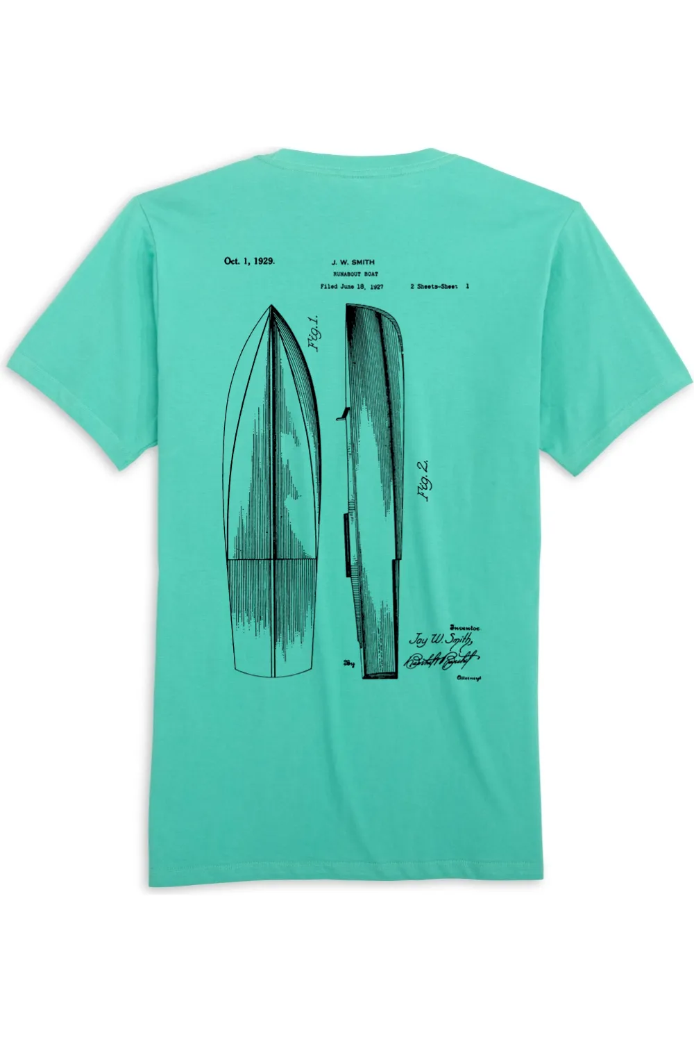Chris Craft Blueprint herre t-shirt sort bomuld