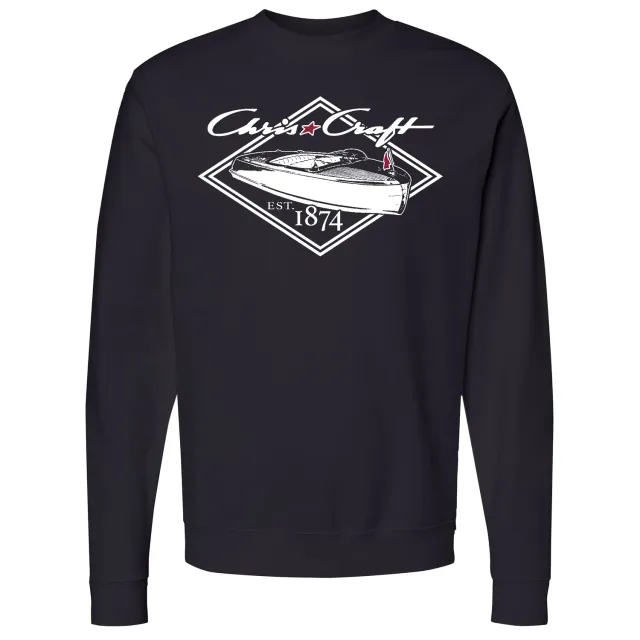 Chris Craft Cruiser sweatshirt sort herre fleece