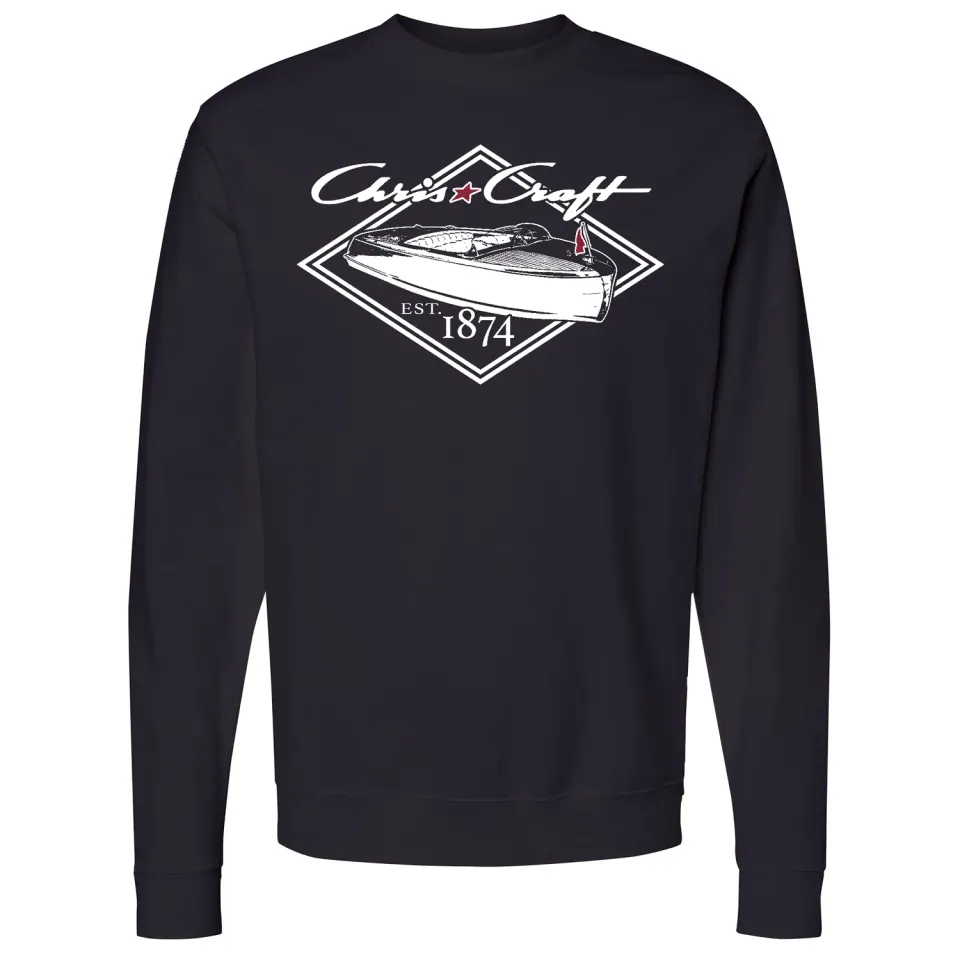 Chris Craft Cruiser sweatshirt sort herre fleece
