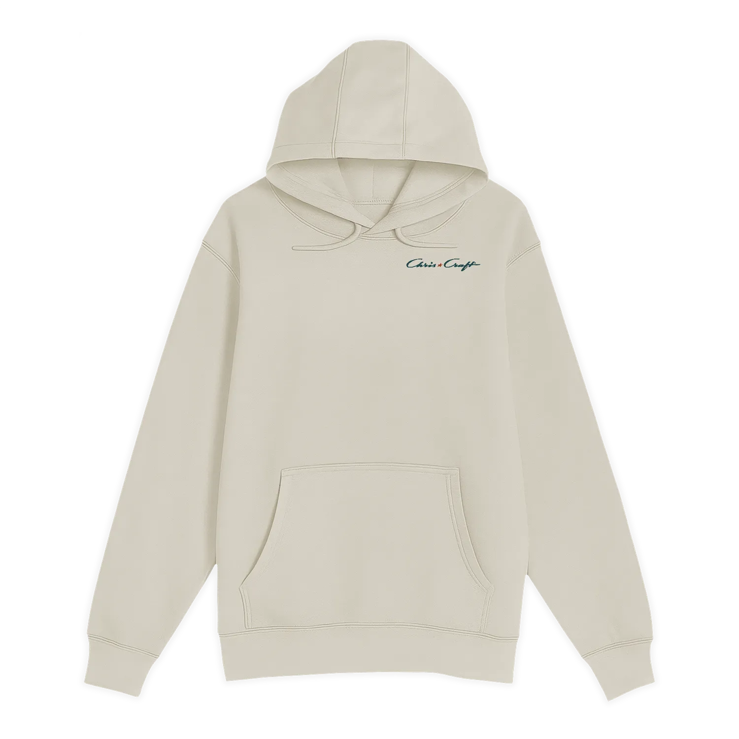 Chris Craft Old Glory hoodie herre sort fleece