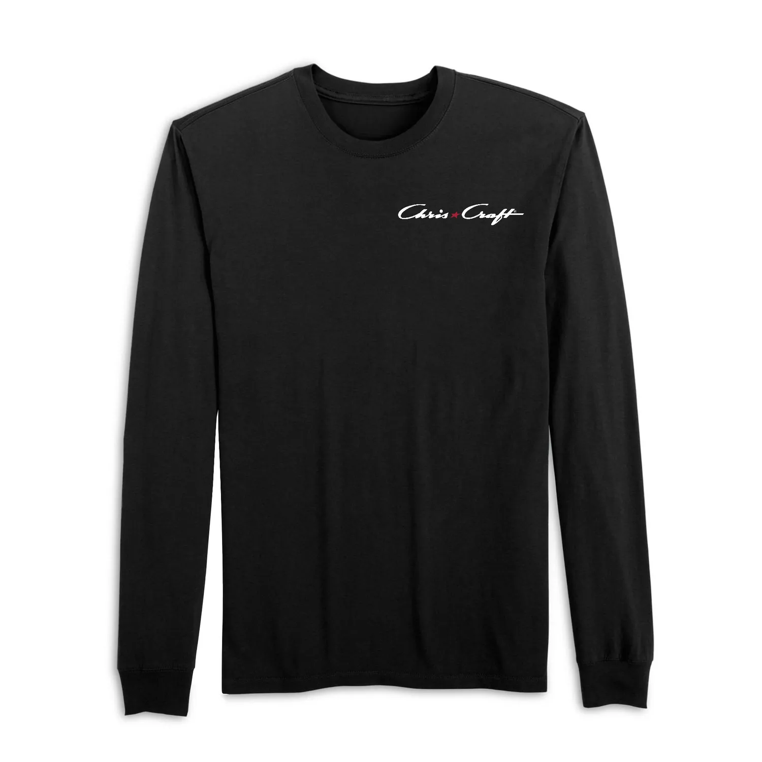 Chris Craft Paramount langærmet t-shirt sort bomuld