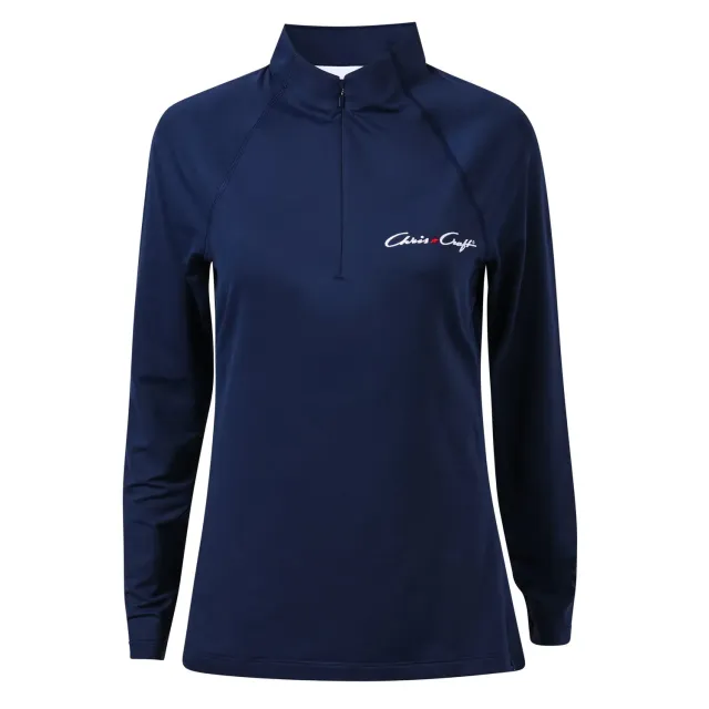 Chris-Craft Perth Ladies Raglan Quarter Zip navy – dame