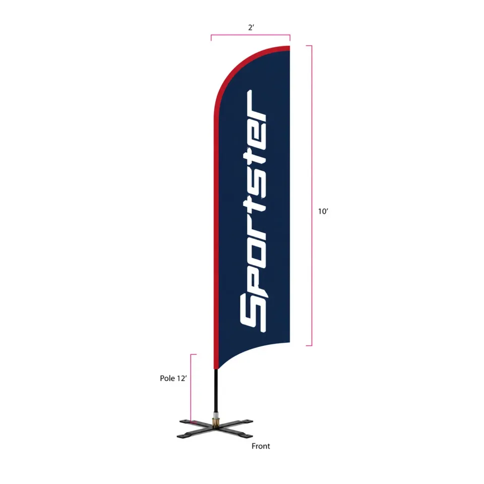 Chris Craft Sportster beachflag 3x0,6m dobbeltsidet