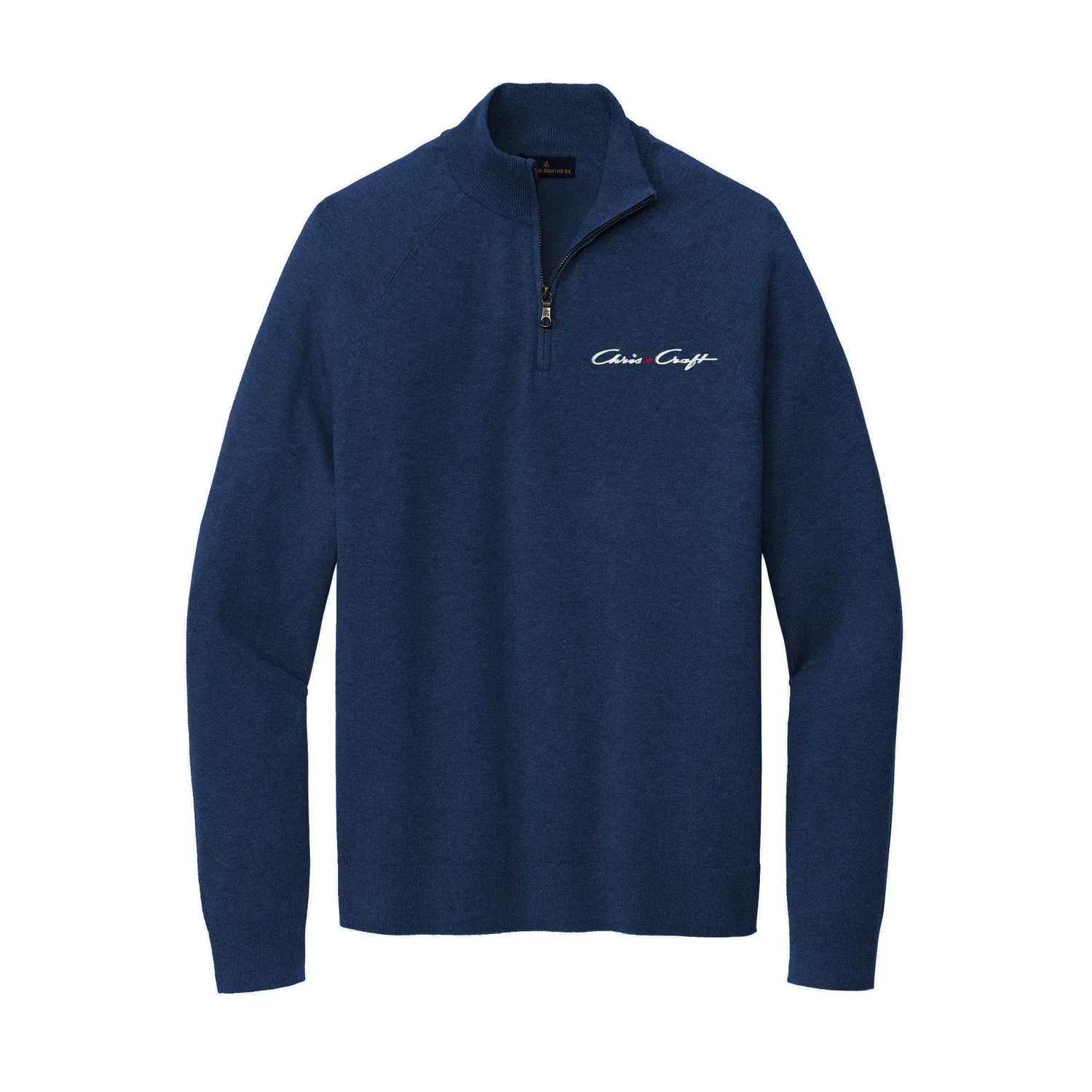 Chris-Craft Cotton Stretch quarterzip navy bomuld