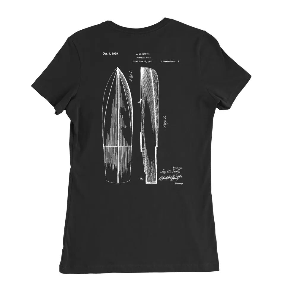 Chris Craft The Blueprint T-shirt dame sort bomuld