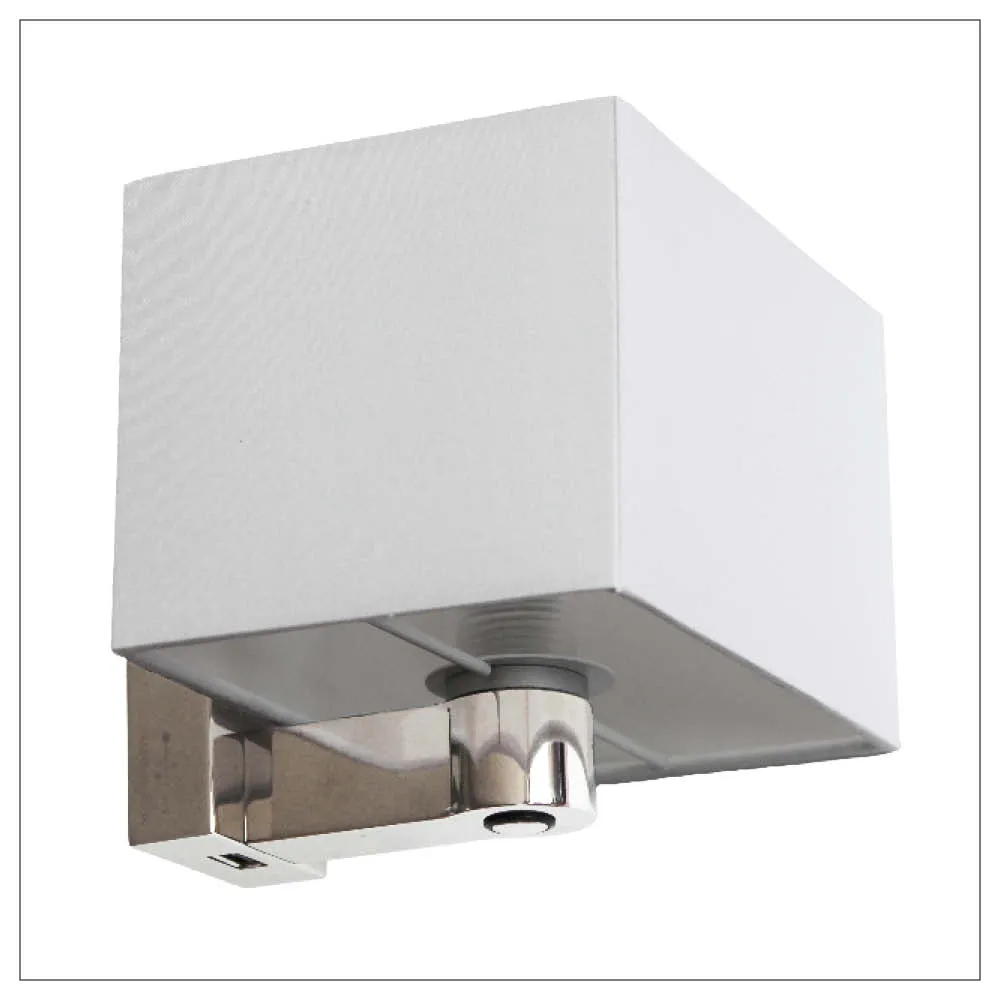 Casolux Wallis Small væglampe stof USB touch