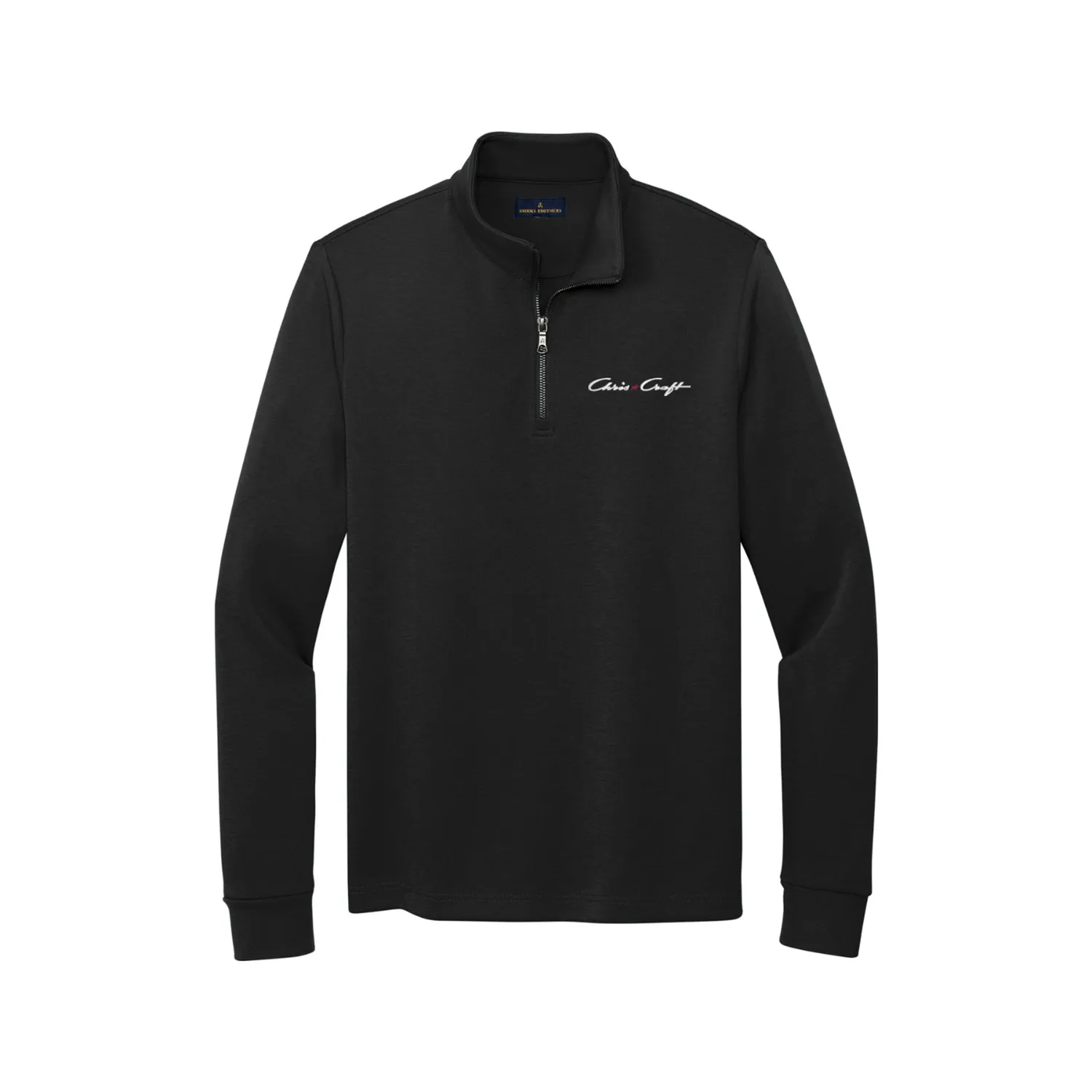Chris Craft Double-Knit 1/4-Zip herretrøje sort large struktureret