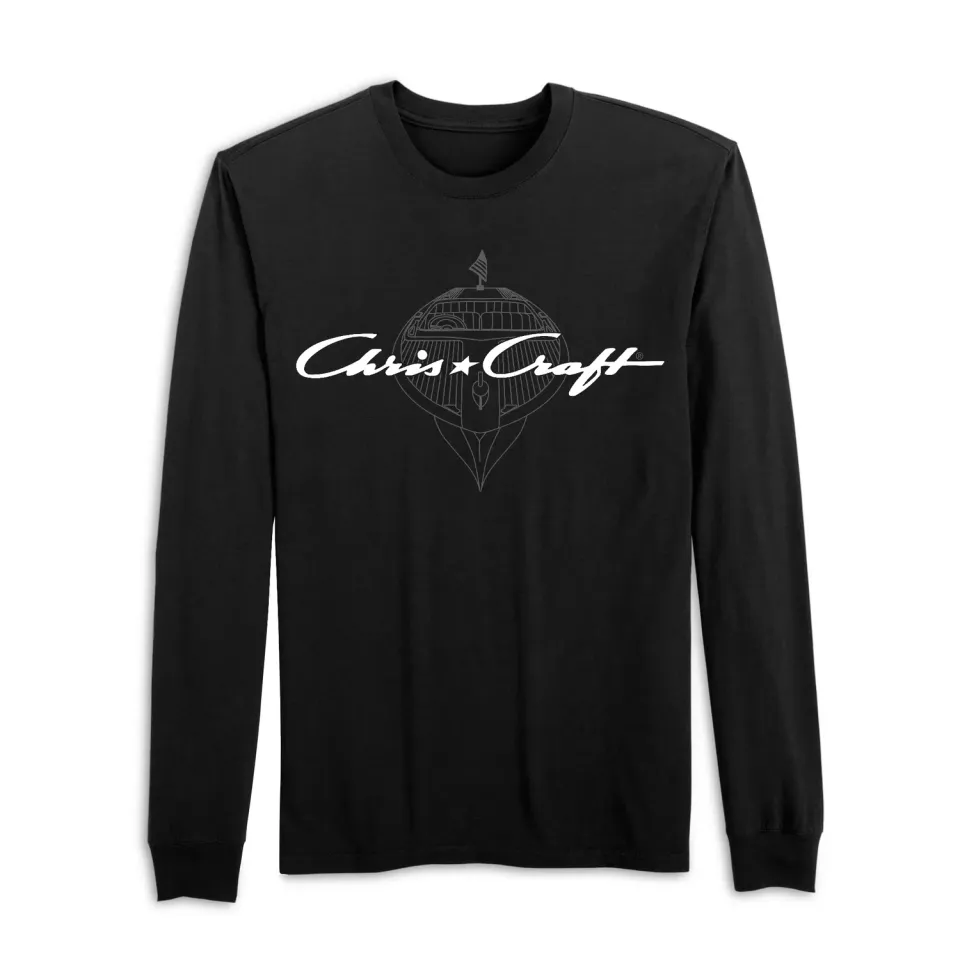 Chris Craft Seaworthy herre langærmet t-shirt bomuld