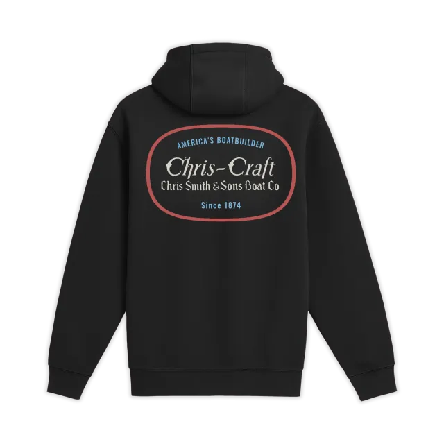Chris Craft America's Boatbuilder herre hoodie sort